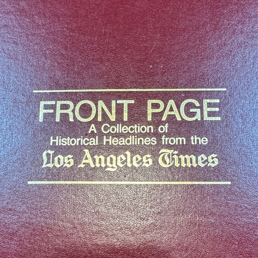 Front Page Los Angeles Times Book - Picture 2 of 6
